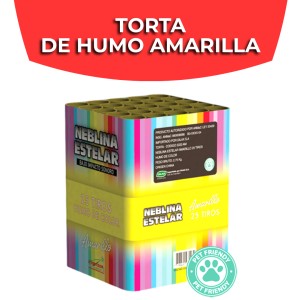 TORTA X 25 TIROS HUMO AMARILLO